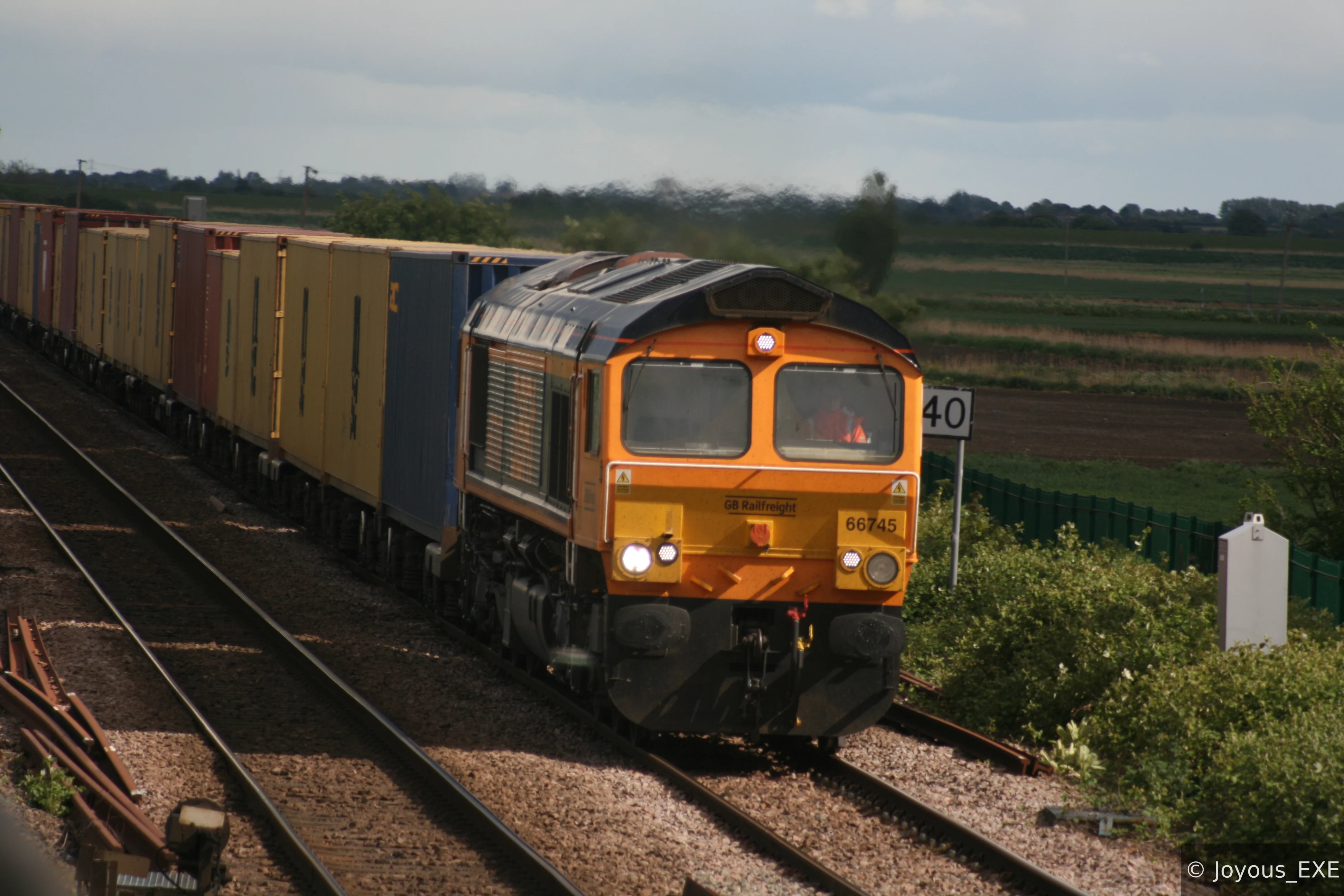 66745 at Manea Station, Cambridgeshire
